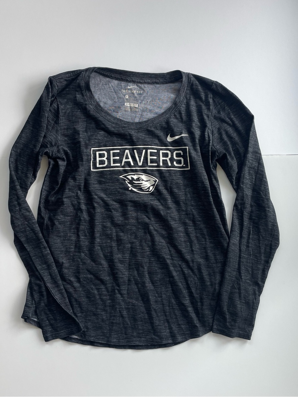 Nike Long Sleeve Oregon State Beavers Logo Tee - Black